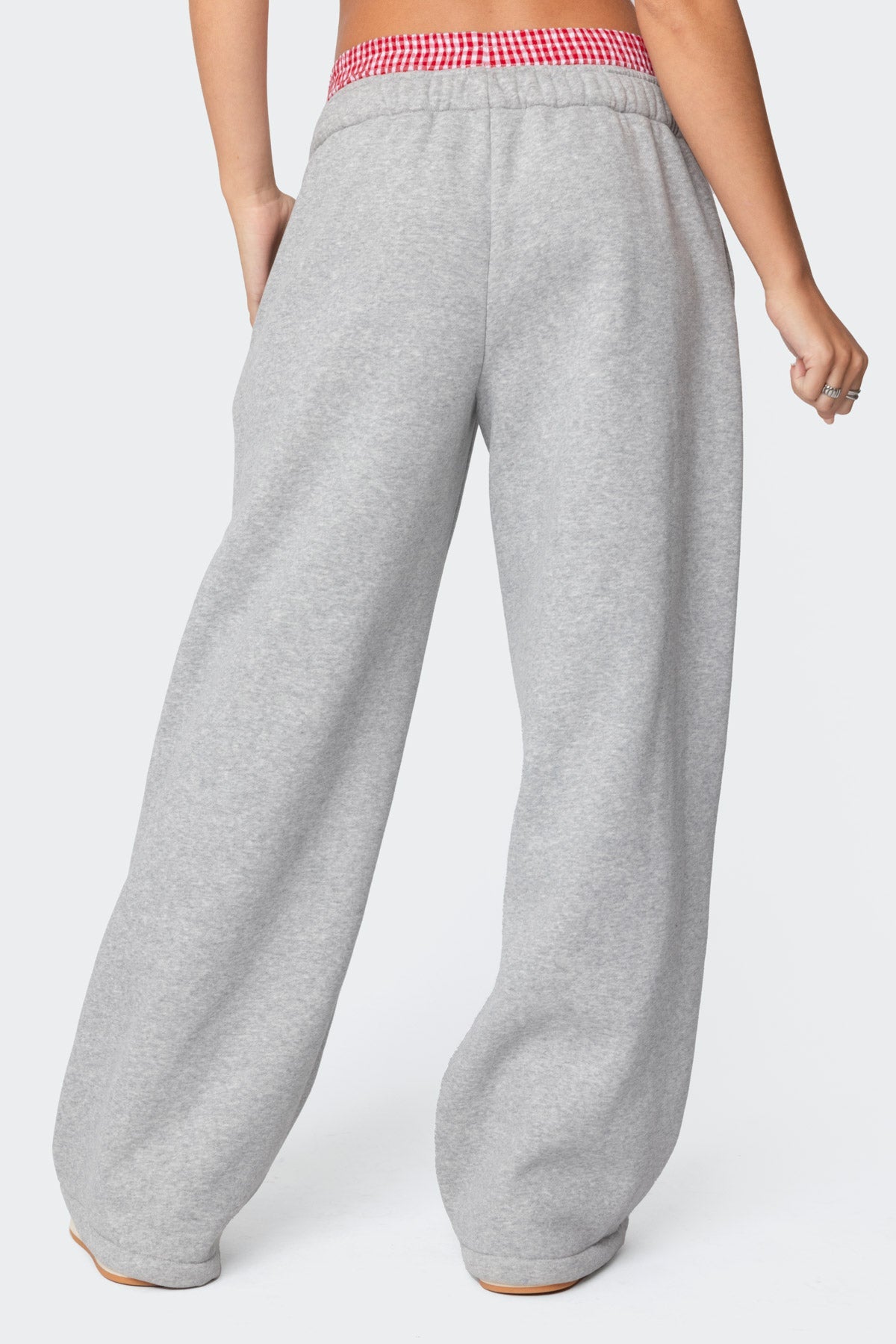Gingham Boxer Detail Joggers