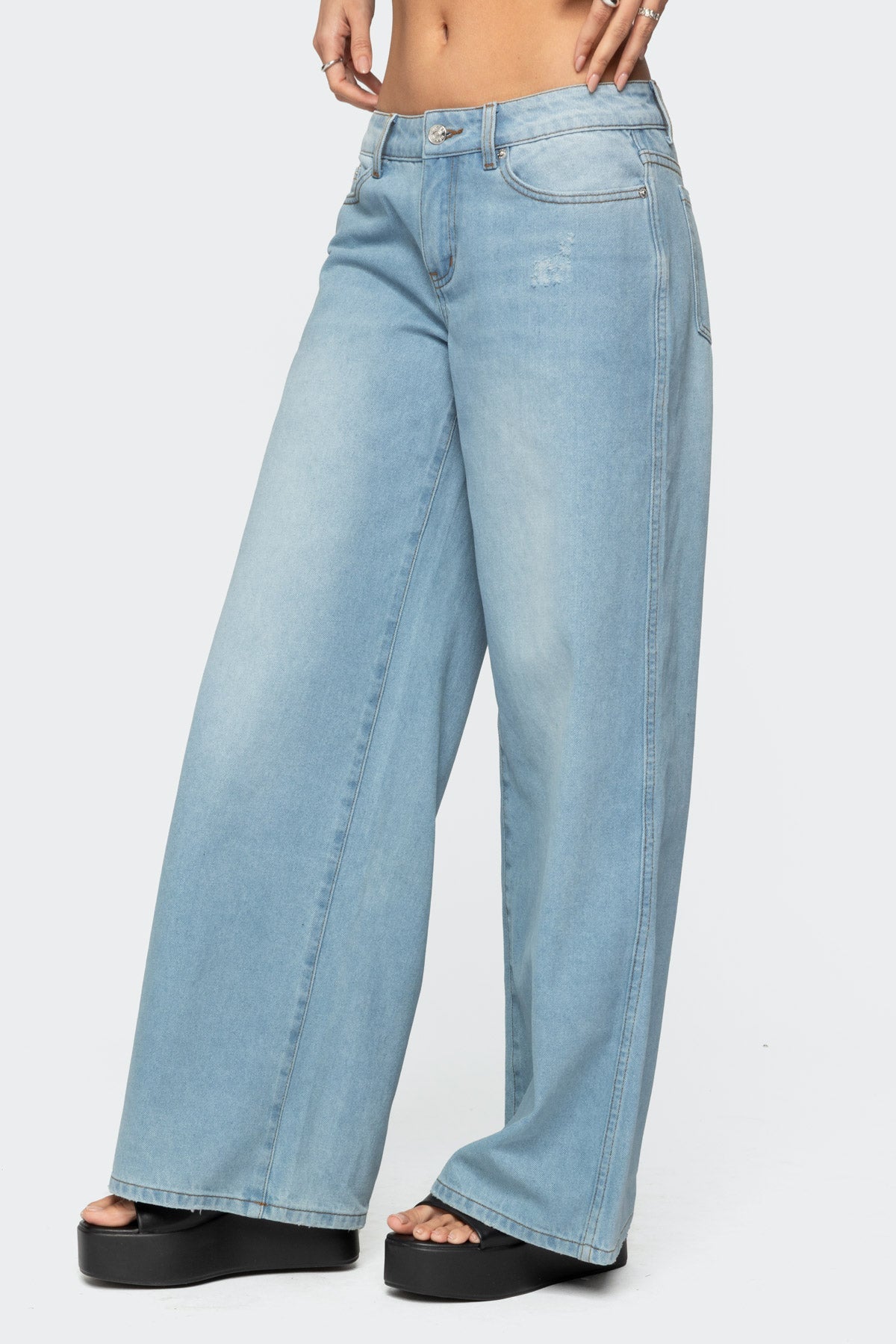 Ripley Distressed Low Rise Jeans