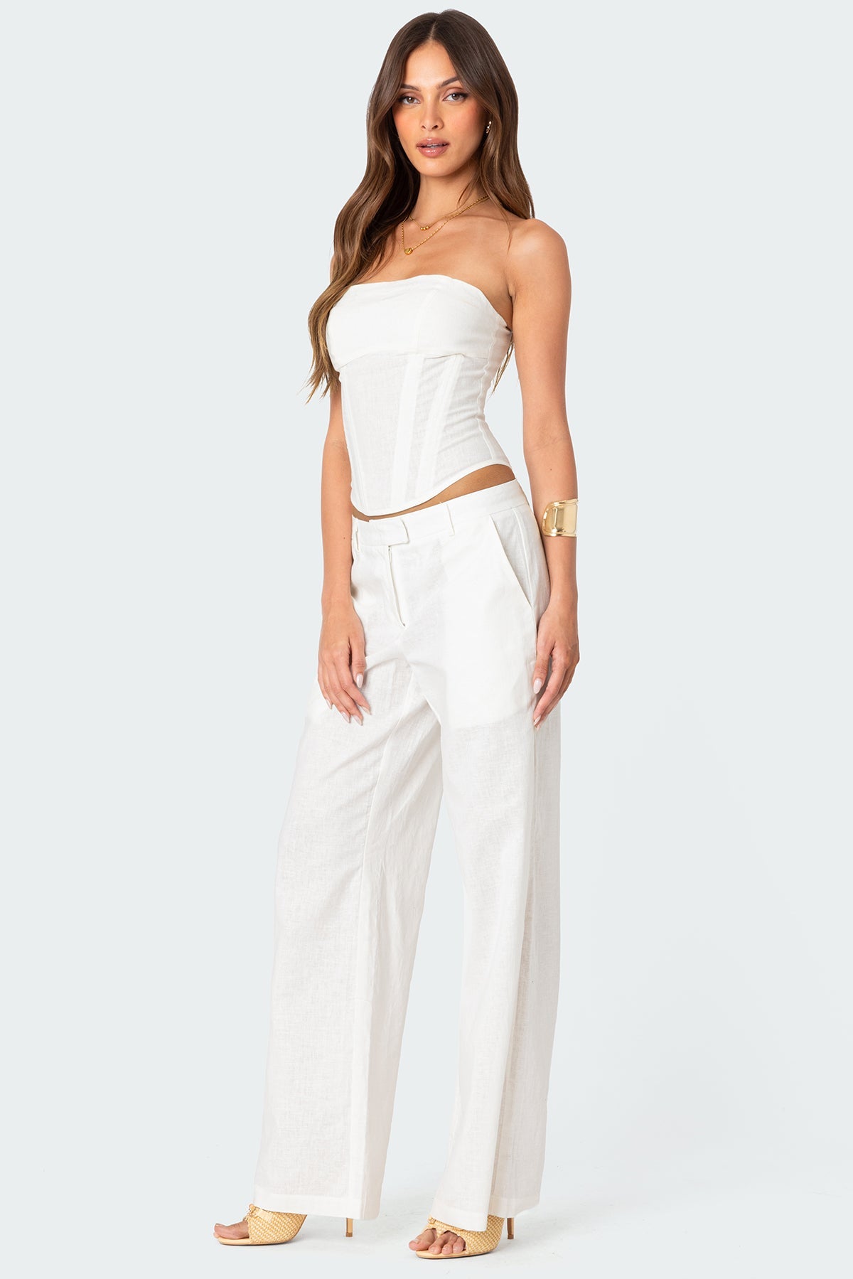 Arya Linen Look Trousers