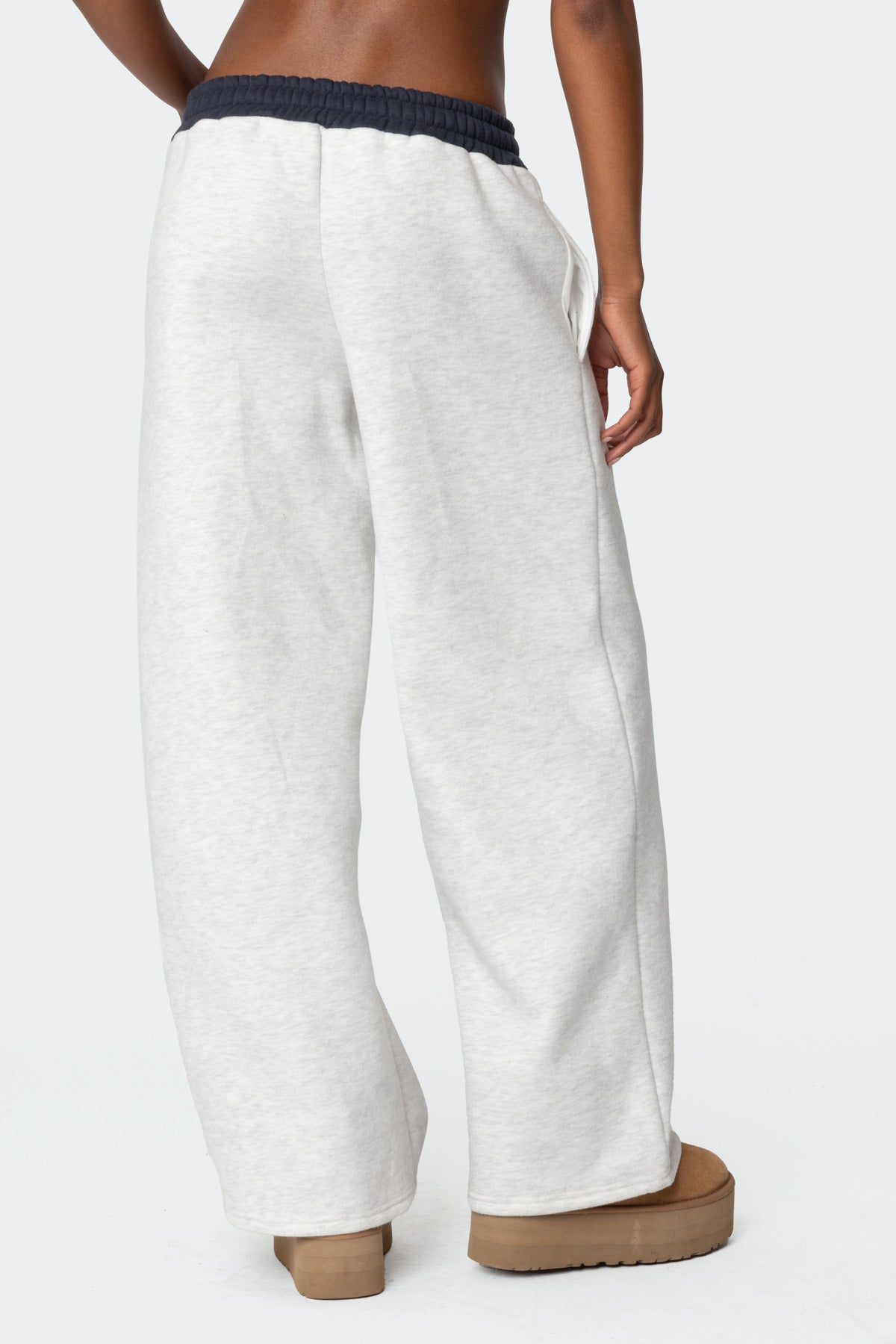 Edikted Contrast Embroidered Joggers