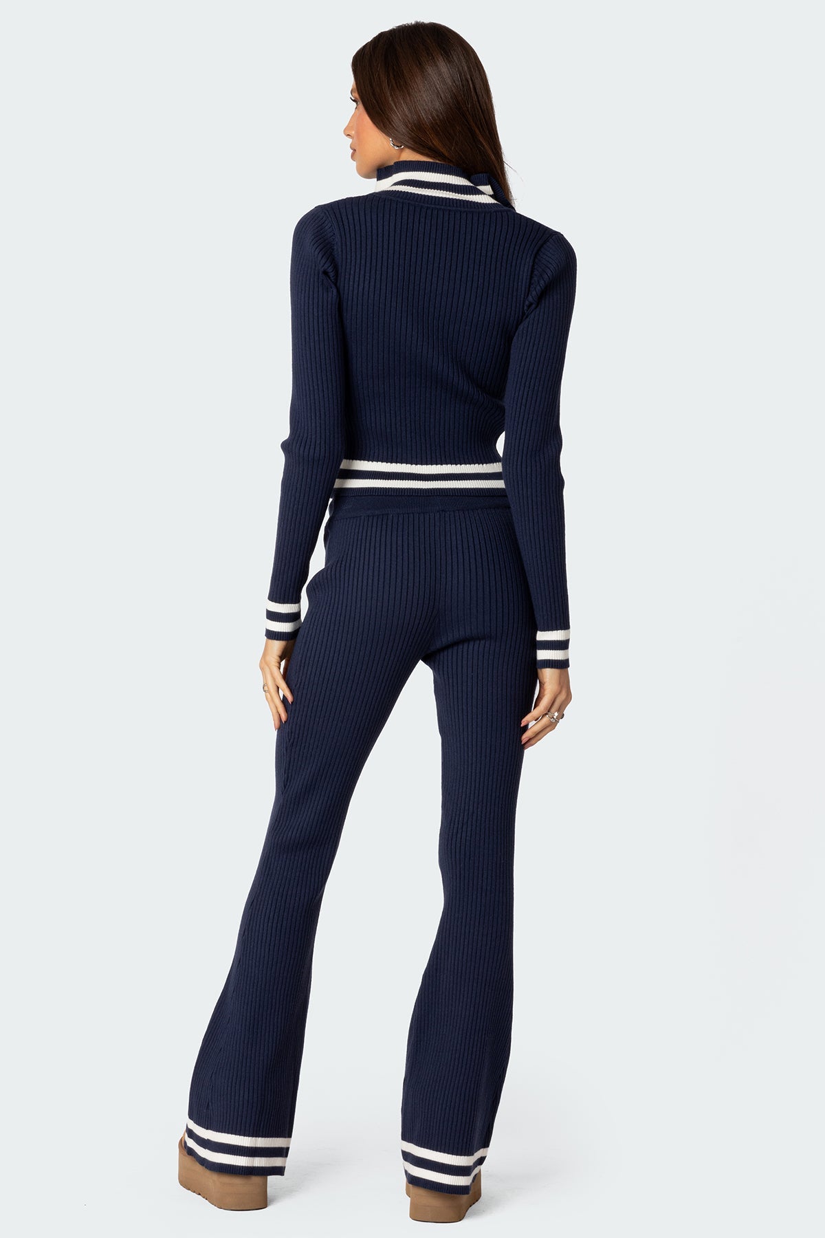 Pluto Ribbed Flared Trousers