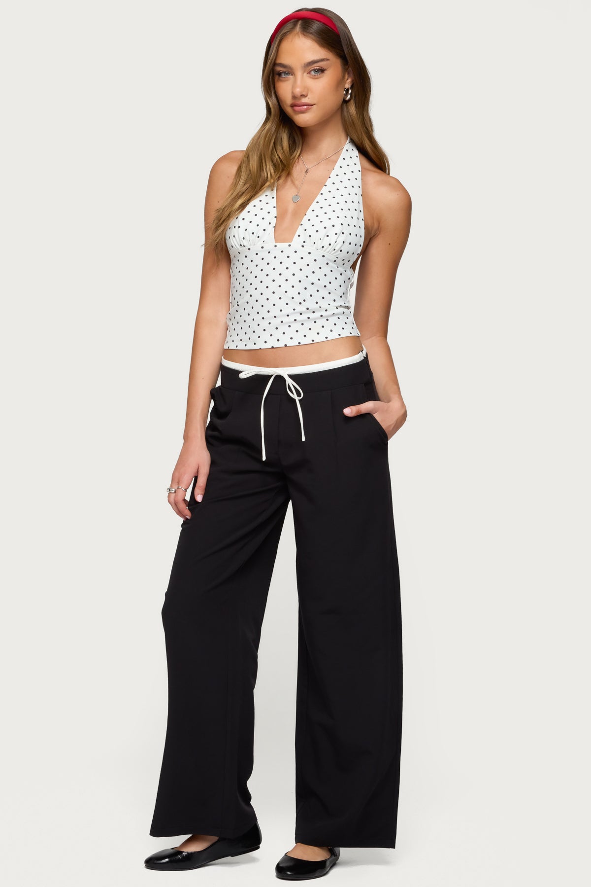 Blaire Polka Dot Halter Top