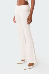 Desiree Knitted Low Rise Fold Over Trousers