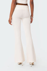 Desiree Knitted Low Rise Fold Over Trousers
