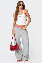 Gingham Boxer Detail Joggers
