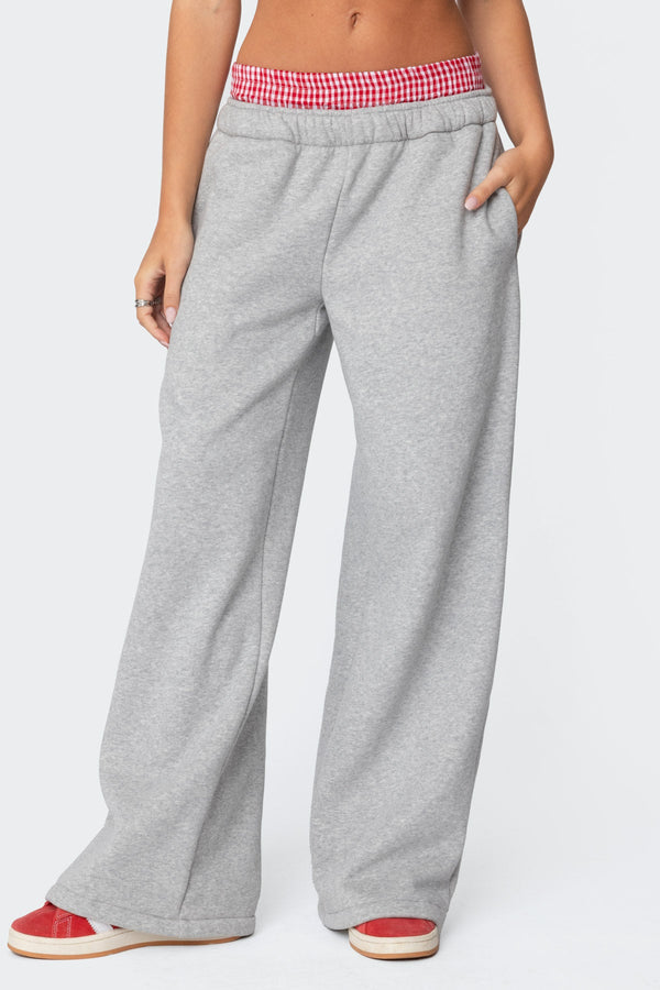 Gingham Boxer Detail Joggers