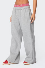 Gingham Boxer Detail Joggers