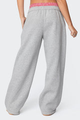 Gingham Boxer Detail Joggers