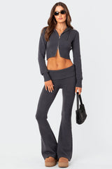 Desiree Knitted Low Rise Fold Over Trousers