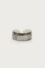 Engraved Floral Bangle Bracelet