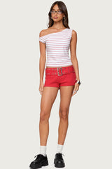 Keryn Striped Asymmetric Top