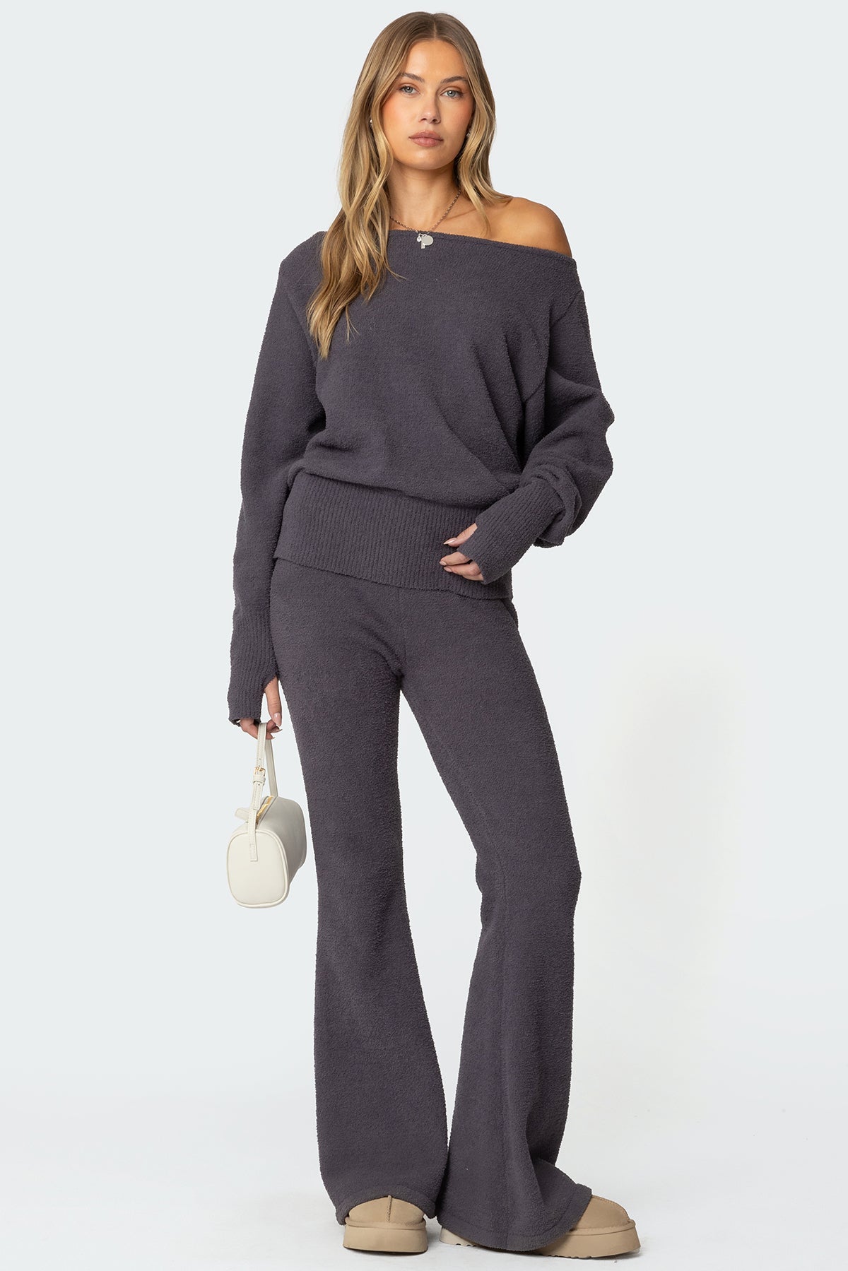 Plush Flared Trousers