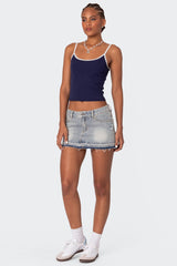 Franky Ribbed Contrast Tank Top