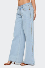 Stassie Studded Low Rise Jeans