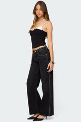Contrast Peekaboo Corset