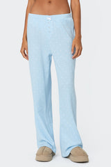 Petal Printed Waffle Trousers