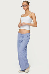 Petite Olivia Striped Loose Fit Trousers