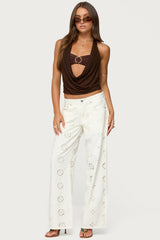 Issey Layered Bra Cowl Neck Top