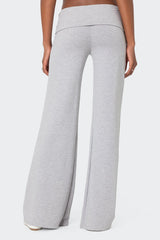 Wide Leg Fold Over Trousers