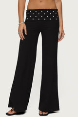Reeva Polka Dot Fold Over Trousers