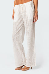 Lemon Lacey Cotton Trousers