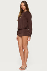 Guilia Backless Long Sleeve Romper