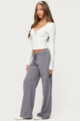 Lovisa V Neck Long Sleeve Top