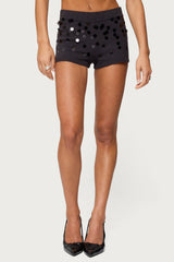 Cierra Sequin Knit Micro Shorts