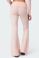 Desiree Knitted Low Rise Fold Over Trousers