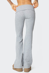 Sab Fold Over Waffle Knit Trousers