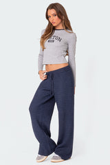 Portia Relaxed Cable Knit Trousers