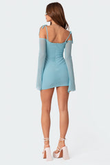 Ariel Off Shoulder Mesh Mini Dress