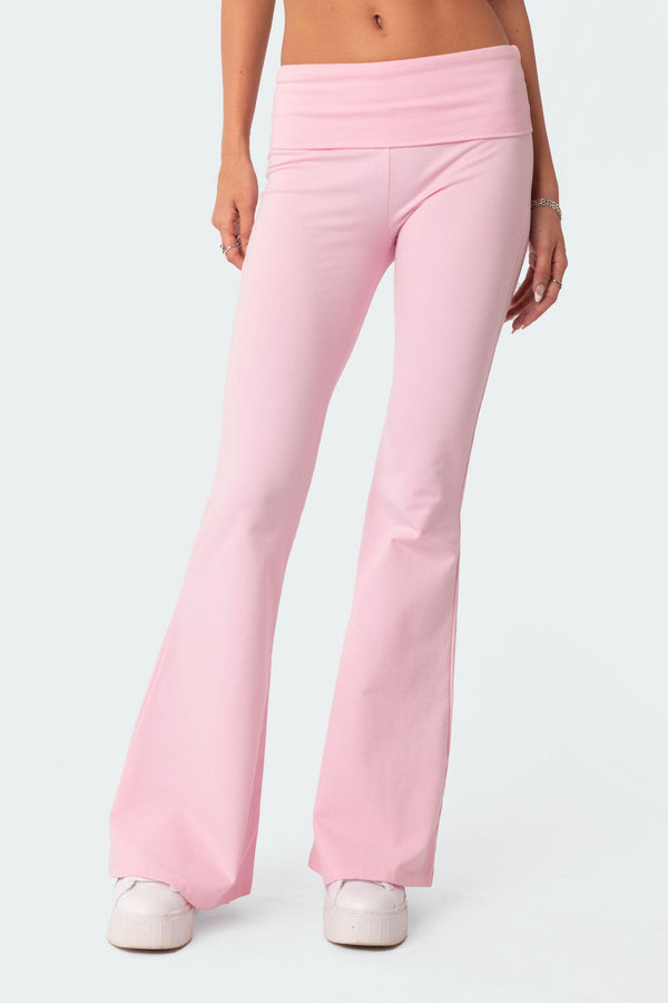 Naomi Fold Over Flared Leggings