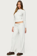 Cicilia Straight Leg Ribbed Joggers