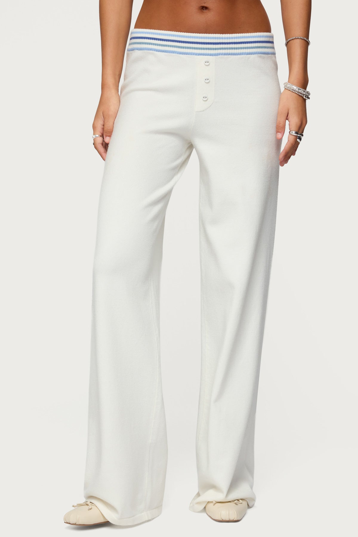Miya Stripey Knit Trousers