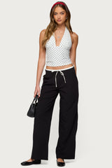 Blaire Polka Dot Halter Top