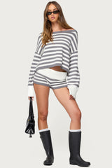 Saphi Striped Oversized Sweater