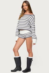 Saphi Striped Oversized Sweater