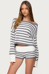 Saphi Striped Oversized Sweater