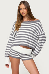 Saphi Striped Oversized Sweater