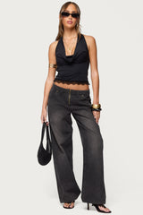 Aliyah Zip Low Rise Jeans